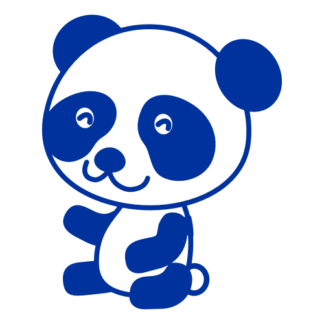 Joyful Panda Decal (Blue)